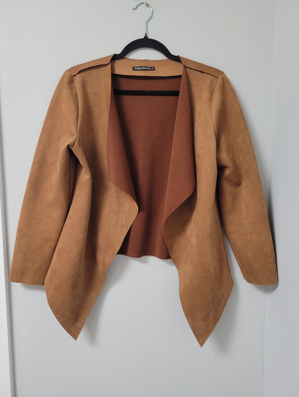 DeFacto Limited Edition Faux Suede Waterfall Jacket Small